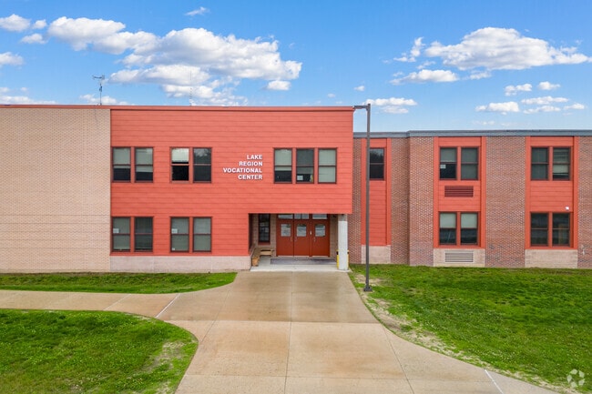 The entrance to Lake Region High School's Vocational Center in Bridgton.
