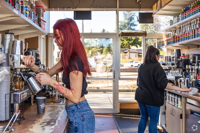 BigFoot Java provides convenient drive-thru coffee service for Gateway residents and commuters.