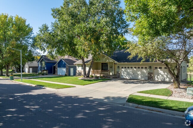 Many homes in the Pepper Ridge neighborhood feature well manicured front yards.
