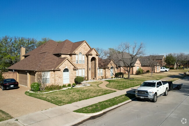 Highland Village has some amazing one and two-story brick exterior homes.