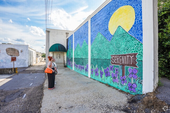 Murals in Downtown Hattiesburg add vibrant colors and artistic expression to the streets.