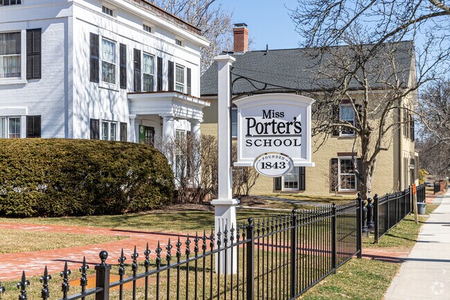 Miss Porter’s campus spans multiple blocks in the historic district.