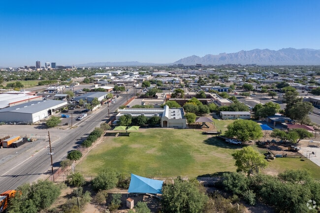 The soccer field at Borton Magnet School.