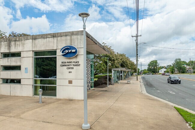 The Rosa Parks Transit Center provides easy and convenient car free commutes in Wilson Heights.