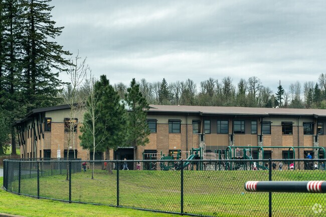 A closeup of the student playground.