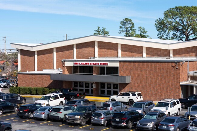 The athletic center at the Bishop Kenny High School.