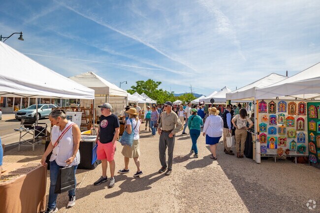 Take in the artwork at the Santa Fe Farmers and Art Market.