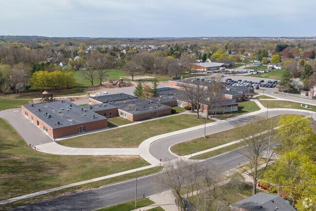 Aerial view of Glenwood Elementary in Ridgebrook