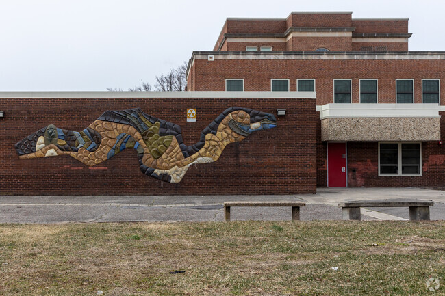 A vibrant mosaic at The Historic Samuel Coleridge-Taylor Elementary School.