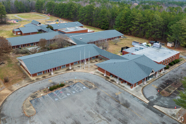 Aerial view of Elmont Elementary School.