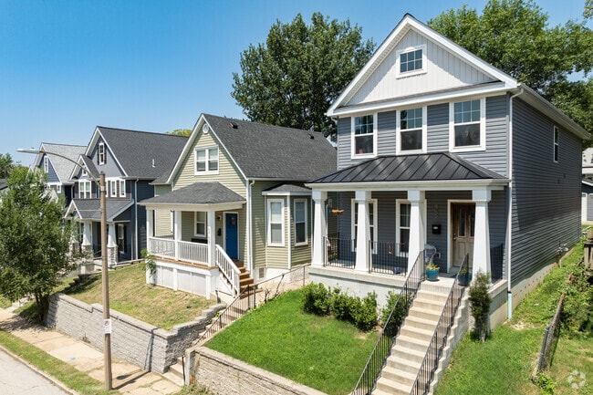 Newer construction two-story homes are among the variety of home styles in Hi-Pointe.