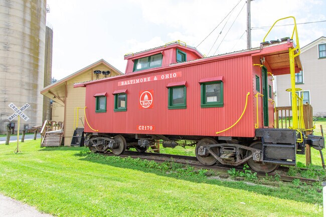 The Depot, a popular spot for ice cream, is run by the Middlefield Historical Society and is anchored by an old train car.