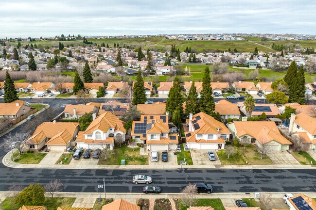 Terracotta Roofs are equipped with solar panels to help conserve energy in the hot summer months