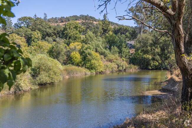 The Napa River follows along the border of the Stonehouse neighborhood.