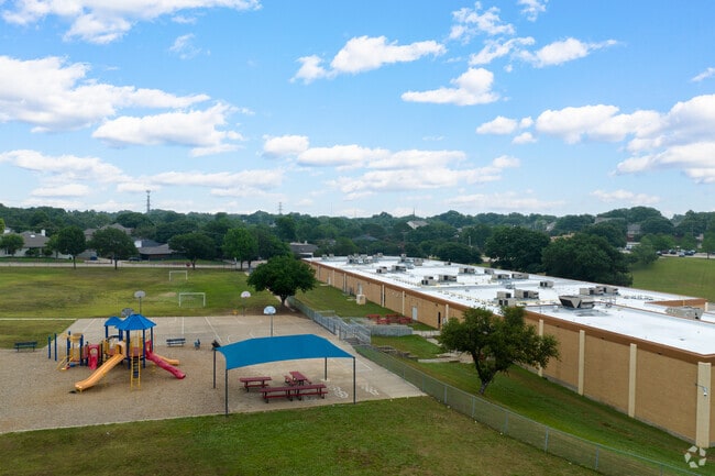 The playgrounds are nice for those academic breaks for students at Northlake Elementary.