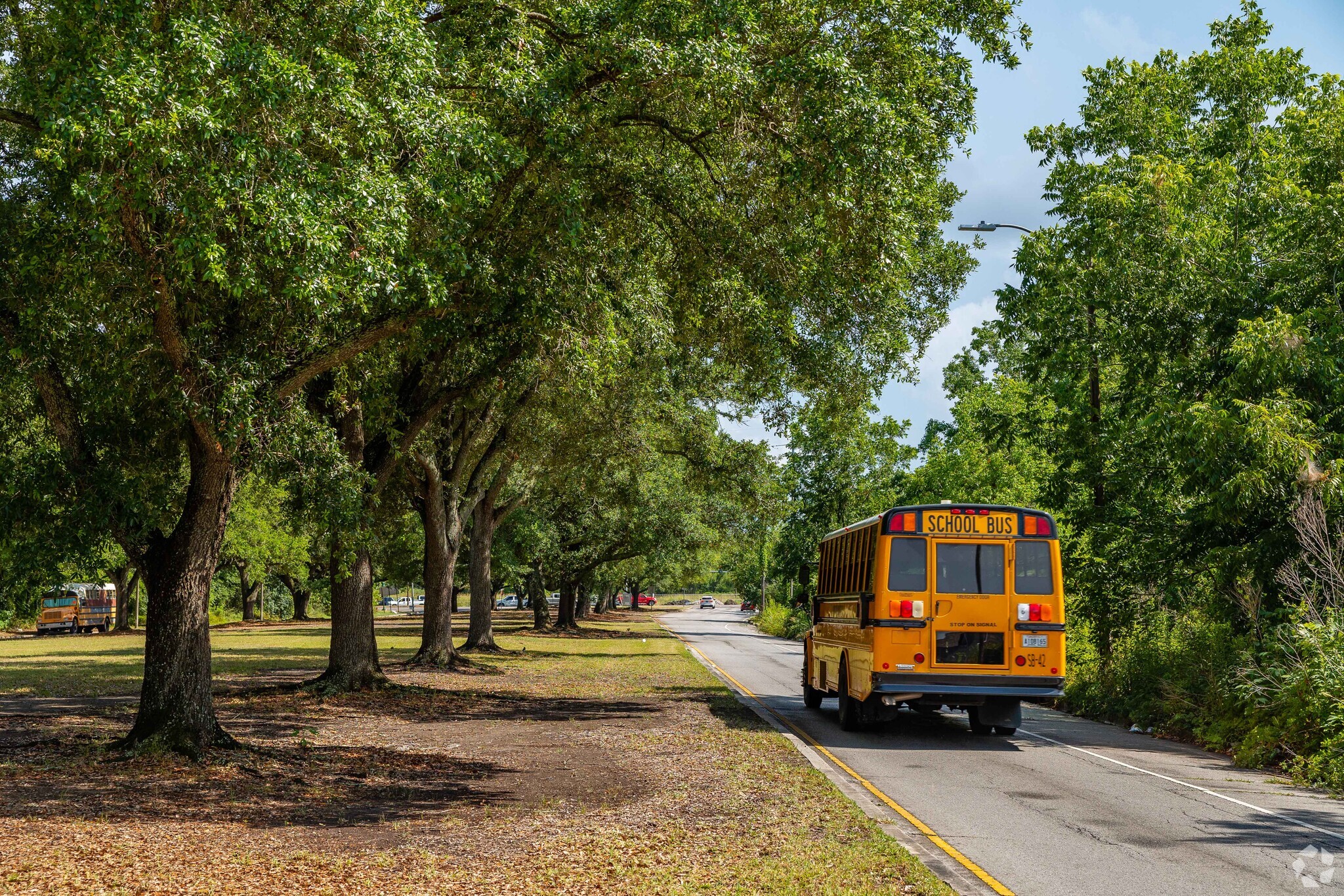 Children in West Lake Forest have the option to take the bus to and from school every day.