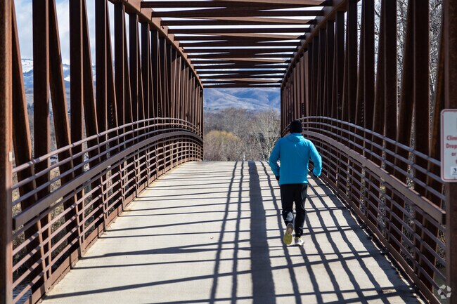 The Boise River Greenbelt carries travelers along and over the Boise River.