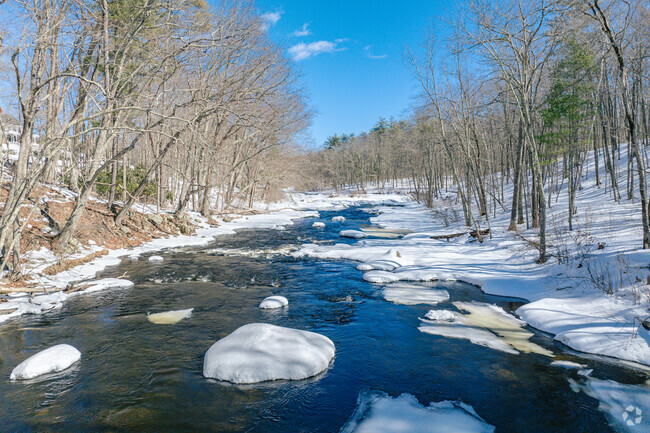 Lampray River flows steadily through the rural neighborhoods located within Durham.