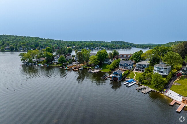 Hopatcong’s luxury homes with private docks can reach up to $1.6 million on the lake.