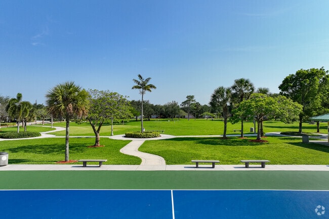 Hunters Manor Park in Northwest Pompano has expansive fields and pickleball courts to play on.