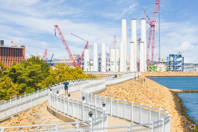 The New Bedford Harbor Walk stretches through the length of the South End.