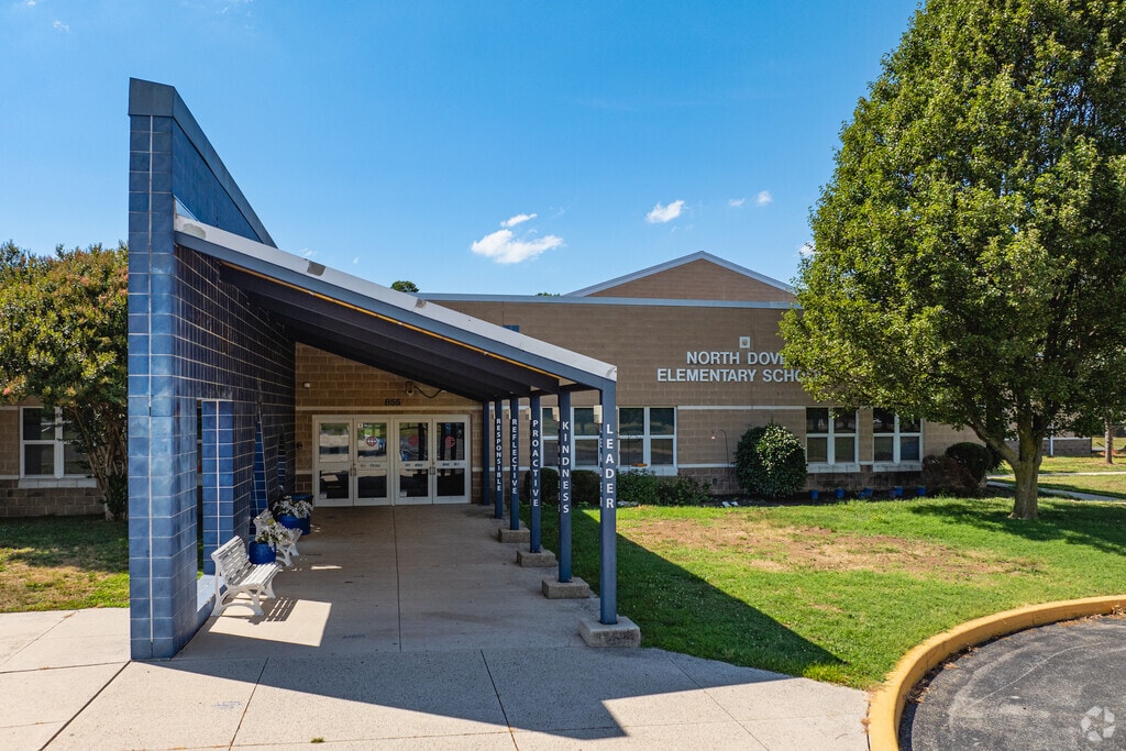 315 students in grades K-4 attend North Dover Elementary School.