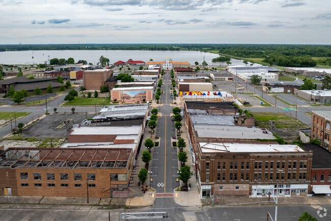 The downtown district of Pine Bluff is pushing through economic struggles.