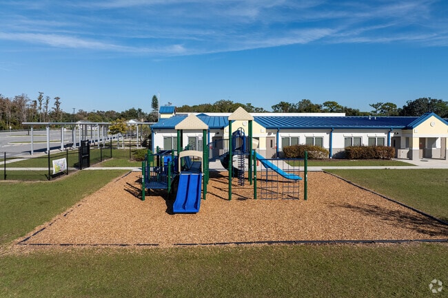 The large playground is a highlight for kids at Pinar Elementary School.