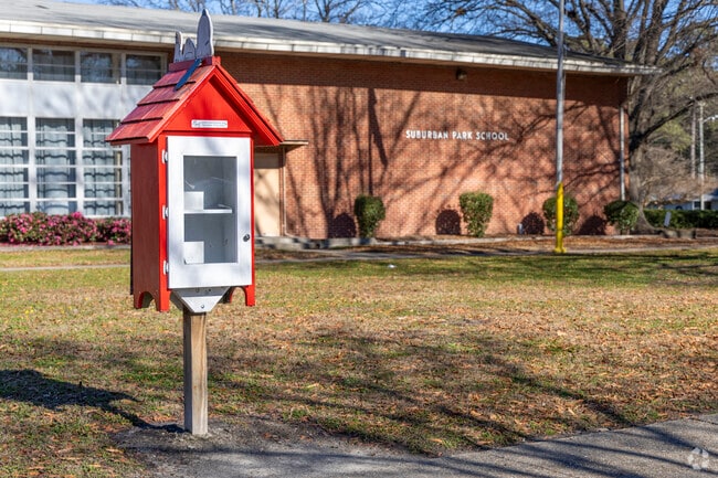 The curriculum at Suburban Park Elementary School integrates technology for learning.