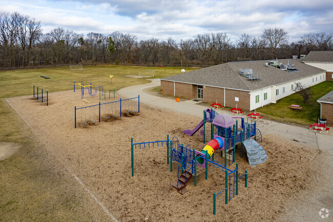 Canton Charter Academy playground and athletic fields.