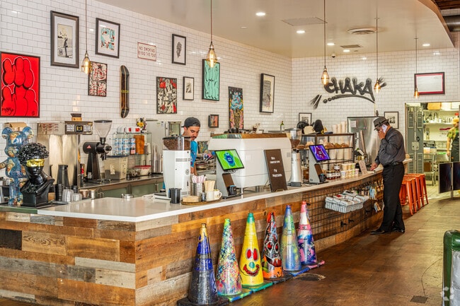 Lift Coffee Roasters features a modern coffee bar in Uptown Whittier.