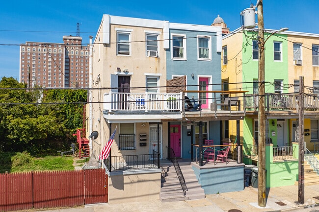 Colorful row homes in Duck Town add to the neighborhoods character.