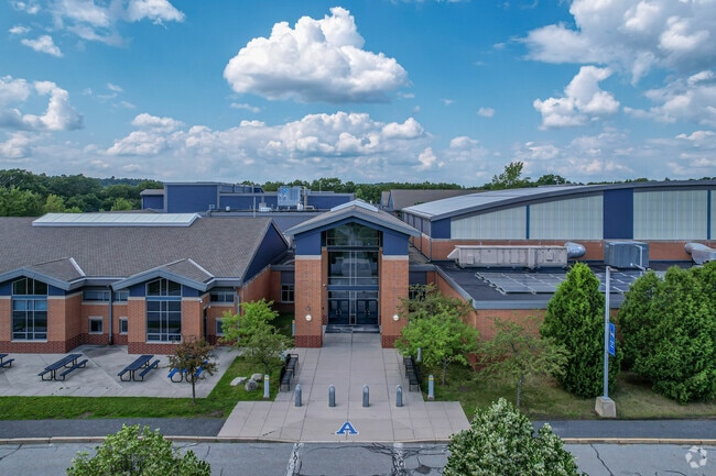 Ashland High School welcomes students with its grand facade.
