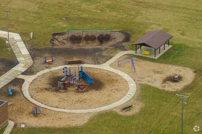 Fort Wayne's Whispering Meadow Elementary School has a nice playground for the younger students.