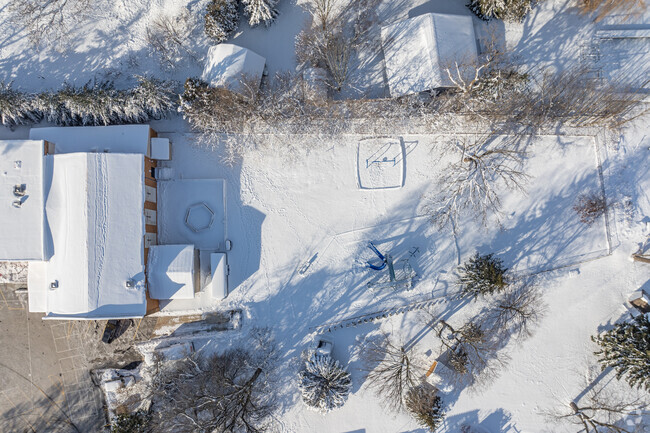 A top down view of the play area at Lake Country Classical Academy.