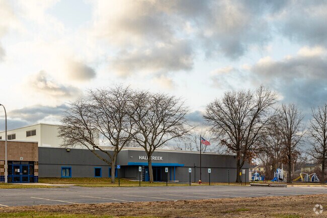 Front parking lot at Halecreek Elementary School.