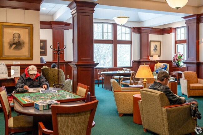 Piece together a puzzle or read a book in the Weston Public Library's quiet room.