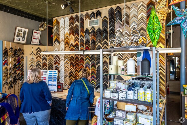 Tandem Brick Gallery offers custom framing services and an extensive gift shop.