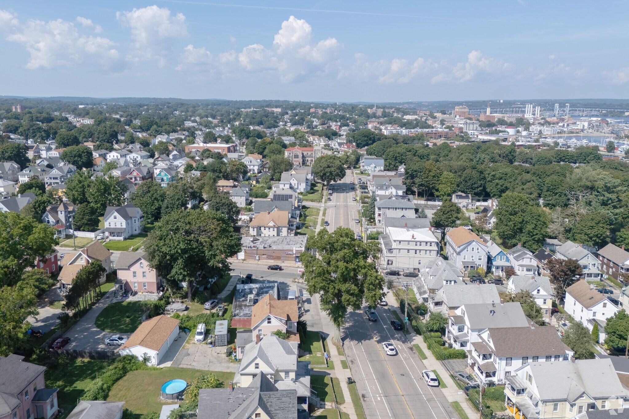 Looking toward downtown New London this view of the Willetts neighborhood is descriptive.