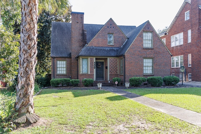 Tudor style homes are common in the Albany Historic District.