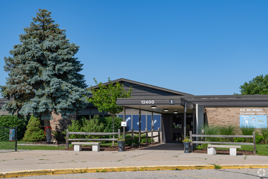 The Browning Elementary School front entrance.