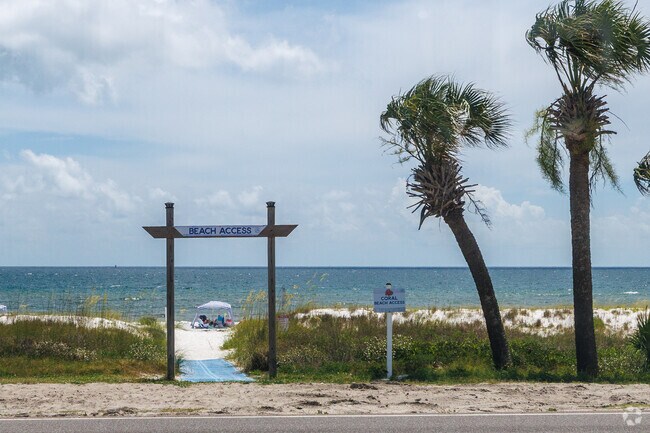 There are plenty of public beach access points along US Hwy 98 in St. Joe Beach.