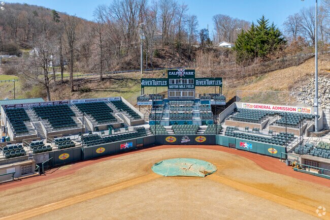 Calfee park hosts baseball games during the season, and going to see a game is a fun weekend activity for residents.