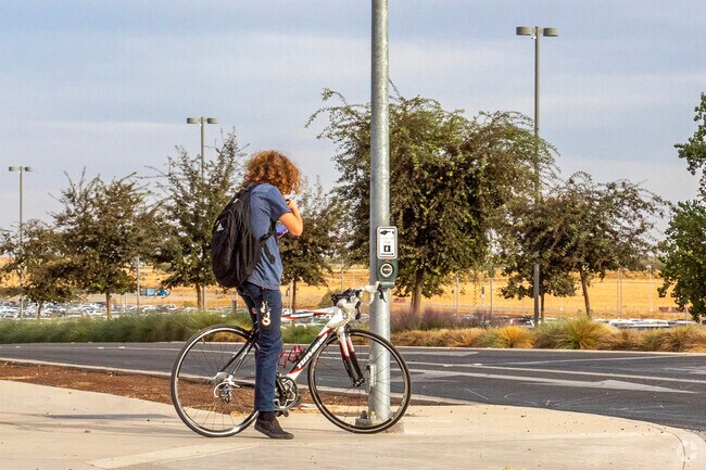 Bikes are a popular way of getting around in the Bellevue area of Merced.