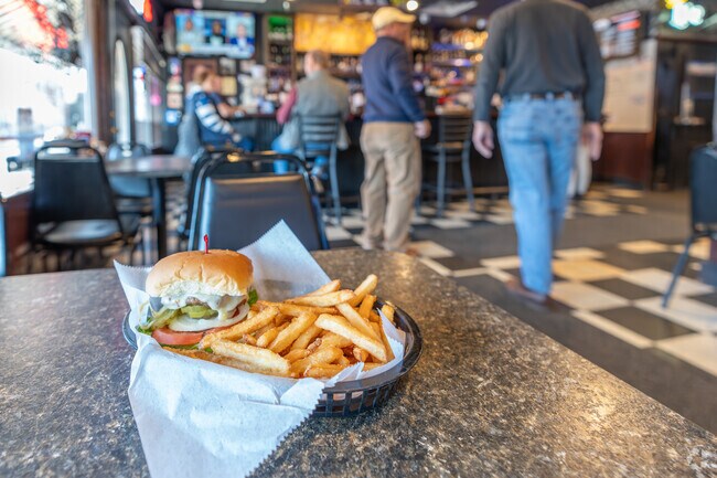 The cheeseburger at Check's Cafe in Germantown is delicious.