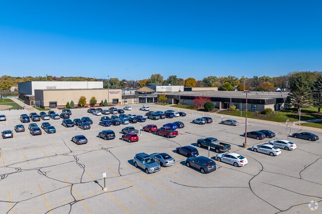 There is adequate parking for staff and students at Waukesha North High School.