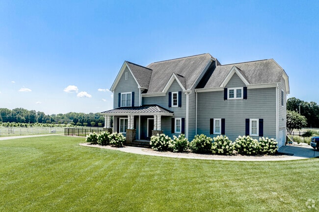 Large properties with majestic homes dot the area of Moores Chapel.