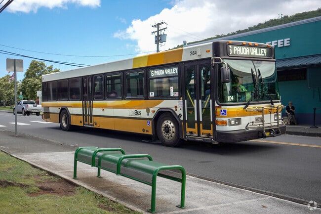 Residents of Manoa can get where they need to go riding The Bus.