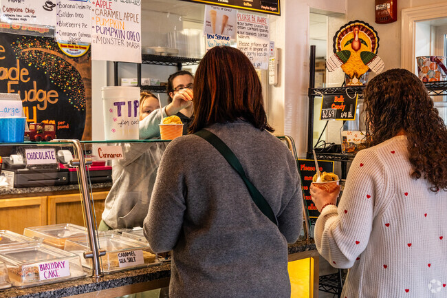 Stop into the Ice Cream Machine for home made fudge and ice cream.