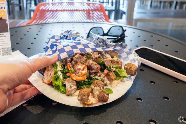 Rockwood Market Hall is home to one of the best Lamb Gyros in town.
